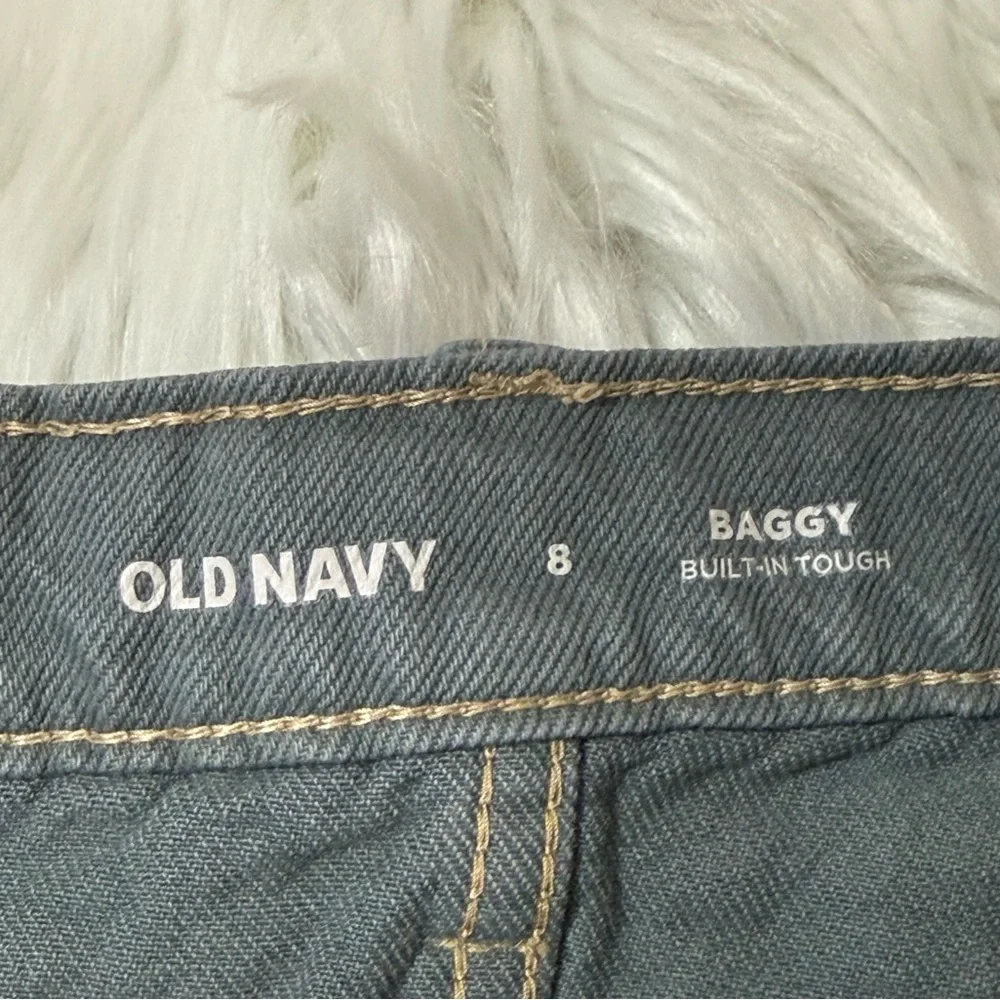Old Navy Gray Baggy Jeans - Boys Size 8